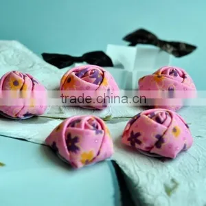 Colorful Satin Handmade Rose Flower Headband for Kids Hair Accessories thumbnail-5