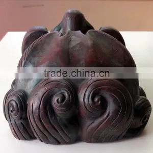 Hand Crafted Wooden Mask of Demon Wall Hanging Made In Nepal thumbnail-3