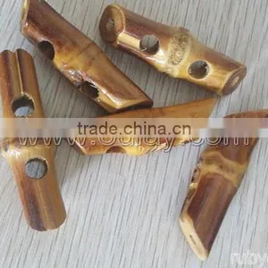 Natural Bamboo Handle With Buttons and Metal Hooks/rings for DIY Bags thumbnail-4