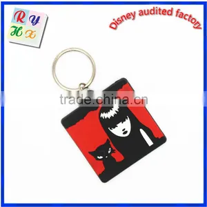 2017 Hot New Products Promotional Cheap Silicone Cartoon Keyrings Wholesale thumbnail-4