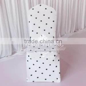 Star Printed 210 GSM Spandex Lycra Chair Cover Banquet Chair Cover thumbnail-5