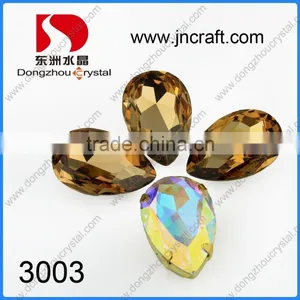 Pujiang Pointed Back Violet Pear Drop Fancy Stone Mixed Colours and Sizes thumbnail-2