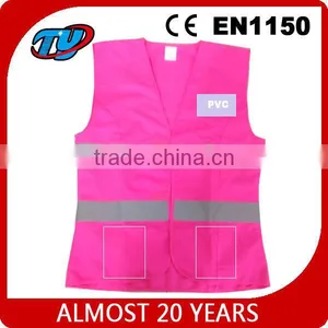 High Visibility Pink Reflective Safety Warning Vest thumbnail-1