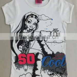 Children T-shirt, Girls Combed Cotton Soft Hand Feel Cute Printed T-shirt thumbnail-1