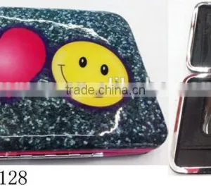 2017 Hot Stylish Pvc Leather Glitter Wallet With Peace Heart Face Printing thumbnail-1