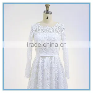 Fashion Women Embroidery Lace Wedding Bridesmaid Dress thumbnail-2