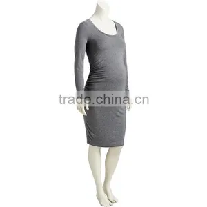 OEM Cheap Long Sleeve Bodycon Maternity Dress Western Maternity Dresses thumbnail-1
