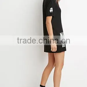 Women's Short Sleeve T-shirt Long Letters thumbnail-2