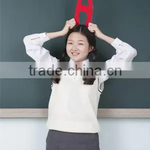 Juqian Knitwear Vest School Uniform Wholesale / V Neck Sweater Kids Knit Vest Pattern Child Sleeveless Sweater thumbnail-1