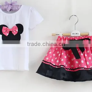 S80002T, Baby Clothing Sets , Summer New Children Girl's 2PC Sets Skirt Suit Dots Skirt Dots Pants Girls Cartoon Clothes thumbnail-5