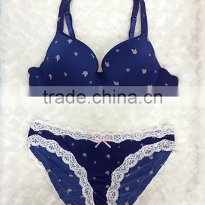 2017 Women Fashion Underwear Fancy Print Bra OEM Service thumbnail-4