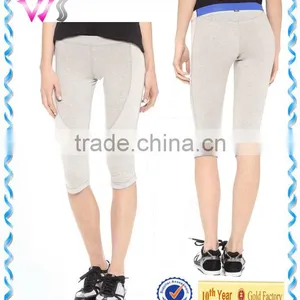 Comfortable Dri-fit Sport Yoga Women Mesh Nylon Yoga Capri Legging thumbnail-1