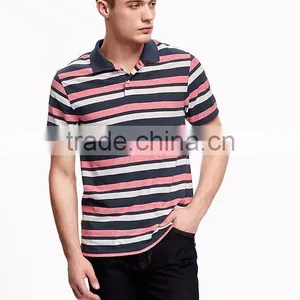 Hot Sale Polo Shirt Cotton Shortsleeve Striped Polo Shirt For Men thumbnail-4