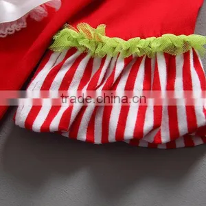 Santa Claus Stripe High Quality Christmas Children Outfit thumbnail-4