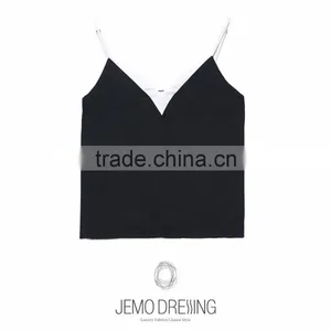 V Neck Fashion Casual Summer Woman Blouse Wholesale Tank Top thumbnail-4