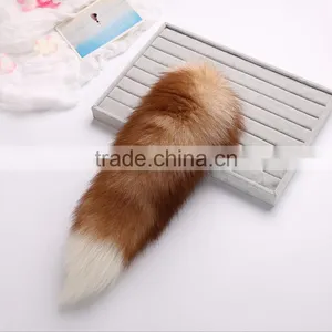 New Fox Fur Fur Imports 40cm Real Hair Fox Hair Tail Multi-color Color Bag Pendant Wholesale thumbnail-4
