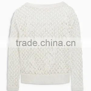Latest Fashion Solid Color Special Pattern Girls Sweaters 2017 thumbnail-3