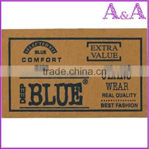 High End Ink Filled Deboss Embossed Garment PU Leather Labels for Jeans thumbnail-5