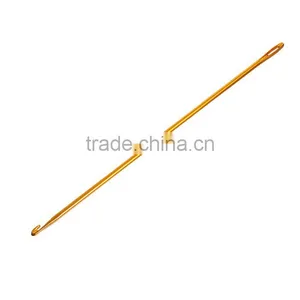 2.75mm Aluminum Crochet Hooks Golden 16.5cm(6 4/8") Long, 2 PCs thumbnail-1
