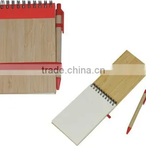 Bamboo Cover Notebook Gift With Pen thumbnail-1