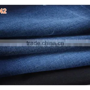 High Quality Best Price Cotton Polyester Stretch Slub Bull Denim Fabric for Girls' Jeans and Shorts thumbnail-6