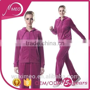Women's Track Suit 2015 Jogging Track Suit Velour Set thumbnail-1