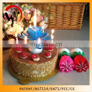 2014 Top-seller Birthday Flower Music Candle That Play Music thumbnail-1