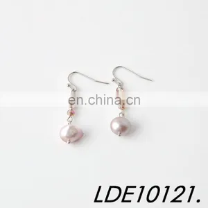 Lady Fashion Earring Freshwater Pearl Earring Charm Silver Earrings thumbnail-2