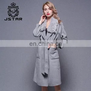 2017 Winter Style High-End Handmade Double-Sided Cashmere Long Coat thumbnail-5