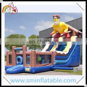 Commercial Inflatable Combo Slide With Skiing Boy for Kids/party Event thumbnail-1