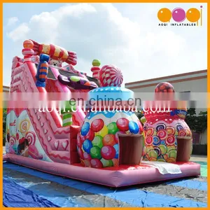 2017 Guangzhou Hot Sale Cheap Factory Candy Commercial Inflatable Bouncer Slide for Child thumbnail-3