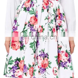 19 Colors ! Grace Karin Cheap Occident Short Retro Vintage Floral Print Cotton Skirt CL6294-3# thumbnail-4