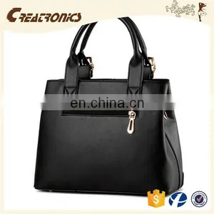 CR Europe Market Expert Recommend Tote Bag Woman Handbag Dark-blue Colors New Arrival High Quality pu Leather Tote Bag thumbnail-3