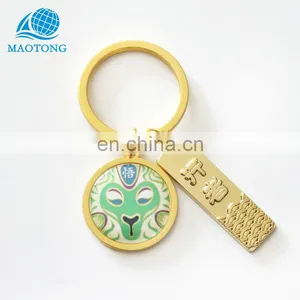 China Factory Custom Cheap Metal Key Ring Printing Epoxy Dome Key Chains Metal Key Chain thumbnail-1