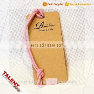 Custom Printed Kraft Paper Garment Hang Tag With Metal Eyelet Cotton String thumbnail-2