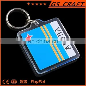 Custom Made Cheap Wholesale Square Key Chain thumbnail-2