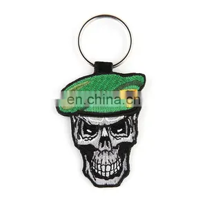 New Arrival Custom Made Skull Embroidered Patch thumbnail-3