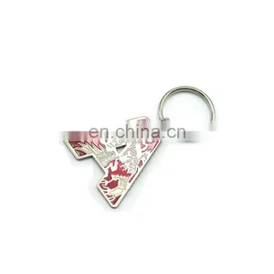Custom Metal Keychain A Shape Car Keyring Fill in Color Wholesale thumbnail-1