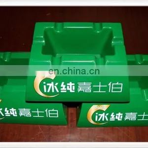 Portable Ashtray Pocket Ashtray Plastic Ashtray in Square Design Red Color Pass REACH thumbnail-2