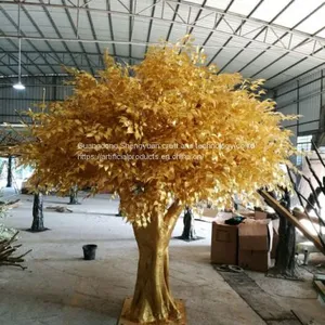 Fiberglass Trunk Golden Artificial Banyan Tree for Decoration thumbnail-5
