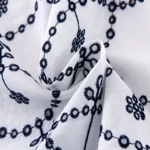 African Embroidered Dry Lace Cotton Embroidery Fabric thumbnail-2