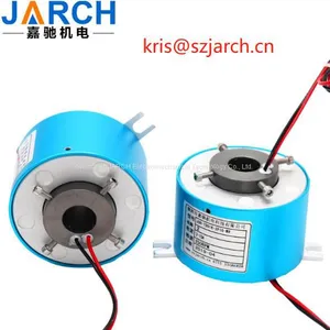 Through Bore Slip Ring 6 Sliding Contacts Fiber Optic Rotary Joint Sliprings thumbnail-1