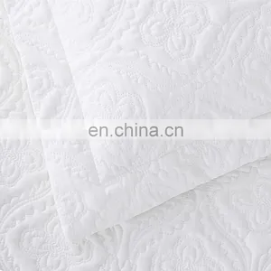 Luxury Sale White Tight Stitches 100% Polyester Woven Quilt Bedspread Set thumbnail-5