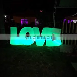 Inflatable Letter LOVE White Fabric Lighted Inflatable LED Tube Decoration for Wedding Party thumbnail-5
