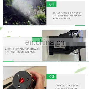 2020 Hot Selling Virus Control Mini Portable Disinfection ULV Cold Fogger Electric Sprayer for Disinfection thumbnail-3