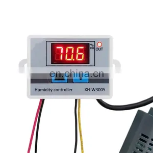 XH-W3005 Digital Humidity Controller 220V 12V 24V Hygrometer Humidity Control Switch 0~99%RH Hygrostat With Humidity Sensor thumbnail-1