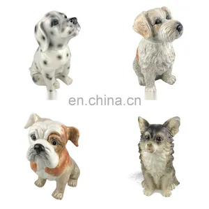 Dog Cartoon Shaped Ceramic Treat Pet Containers Canister Set Candy Cookie Jar With Lid Home Decorations thumbnail-1