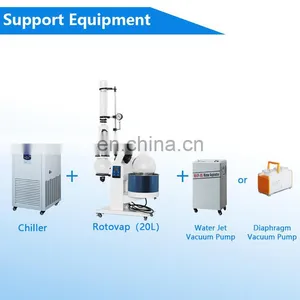 OEM Mini 2L 5L 10L 20L 50L Turnkey Vacuum Distillation Equipment Water Oil Bath Rotary Evaporator Evaporation Rotovap thumbnail-3