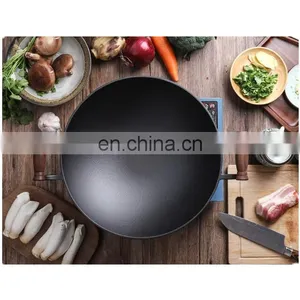 32cm Non-stick Cooking Cast Iron Wok Pan thumbnail-2