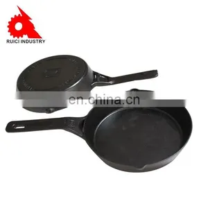 China Manufacturer Colorful Enamel Coating Cast-iron Skillet thumbnail-3